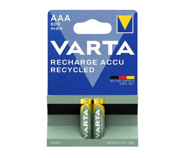 VARTA Recharge Accu Recycled AAA 800mAh (2 szt.) 56813101402 - 1456590 - zdjęcie